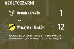 Rezerwa Wieczystej zakończyła sezon zwycięstwem 12-1 nad Bratniakiem